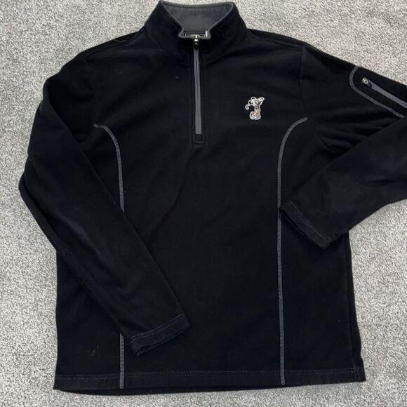 Black Mickey Mouse Golfing Disney fleece golf wind shirt pullover bag model M - Picture 2 of 4